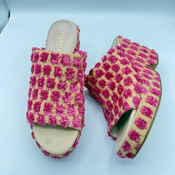 CECELIA NEW YORK Frost Flower Pink Platform Espadrille Sandal Size 9.5 - Picture 3 of 10